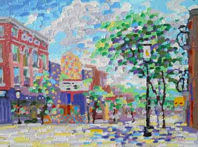 Clifton Gaslight painting  by Tom Liohre.