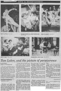 Story about Tom Lohre in Ed Hick's Nouveau Midwest a gay tabloid in Cincinnati, Ohio.