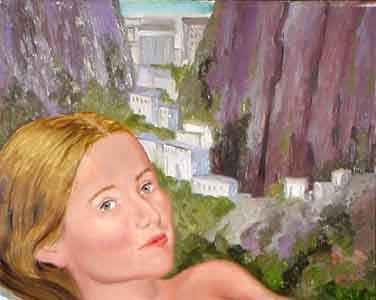 Irene as one of the portraits in Tom Lohre's Brazilian Commission.