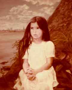 Portrait of Isadora Fire Traditional Oil Painting on Canvas by Tom Lohre