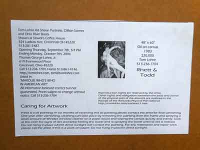 Portrait of Two Men Rhett Fire and Todd Jefferies riding on a Arabian Horse in the Manner of R_ Traditional Oil Painting on Canvas by Tom Lohre